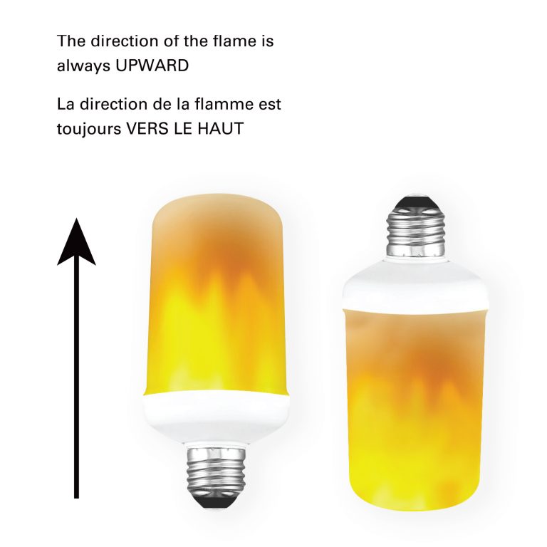 LED FLAME EFFECT INDOOR & OUTDOOR USE 2W / 120V / 1800K SOFT WHITE 1