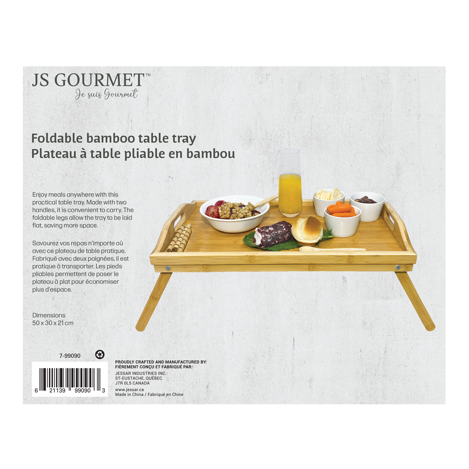 FOLDABLE BAMBOO TABLE TRAY #7-99090 – Jessar